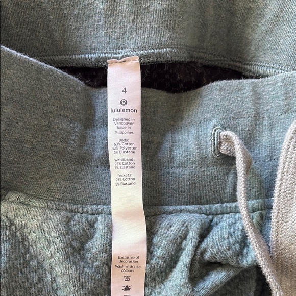 Lululemon Warm Down High-Rise Jogger Heathered Tidewater Teal Sz 4 - Picture 11 of 14